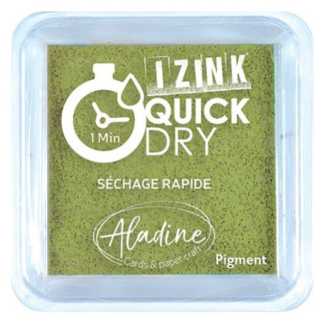 Razítkovací polštářek Izink Quick Dry, rychle schnoucí - olivová zelená ALADINE