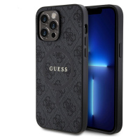Guess PU Leather 4G Colored Ring MagSafe kryt iPhone 14 Pro Max černý