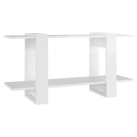vidaXL Knihovna bílá s vysokým leskem 100x30x51 cm kompozitní dřevo