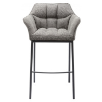 KARE Design Šedá čalouněná barová židle Thinktank Quattro