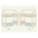 Tartak Meble Domečková patrová postel ALPY se žebříkem 90x200 cm Zvolte barvu: Transparentní laz