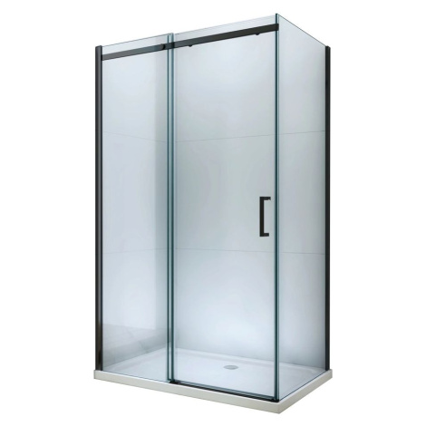 MEXEN/S OMEGA sprchový kout 160x90, transparent, černá 825-160-090-70-00