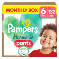 Pampers Harmonie Baby Plenkové Kalhotky Velikost 6, 132 Plenek, 15kg+