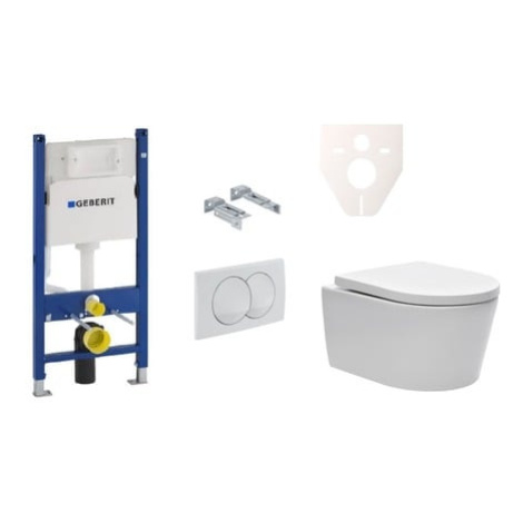 Cenově zvýhodněný závěsný WC set Geberit do lehkých stěn / předstěnová montáž+ WC SAT Brevis SIK