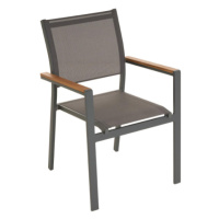 Zahradní stohovatelná kovová židle, antracit
