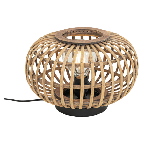 Orientální stolní lampa bambusová - Amira QAZQA