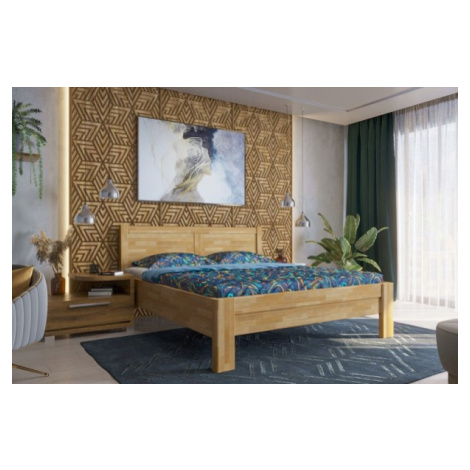 Celomasivní postel z přírodního buku Celin H3, provedení BK1, 120x200 cm ProSpánek