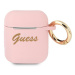 Guess GUA2SSSI pouzdro na Airpods 2. Generace / 1. Generace pink Silicone Vintage Script