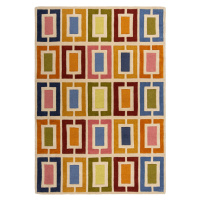 Ručně všívaný kusový koberec Illusion Retro Blocks Multi 160x230 cm