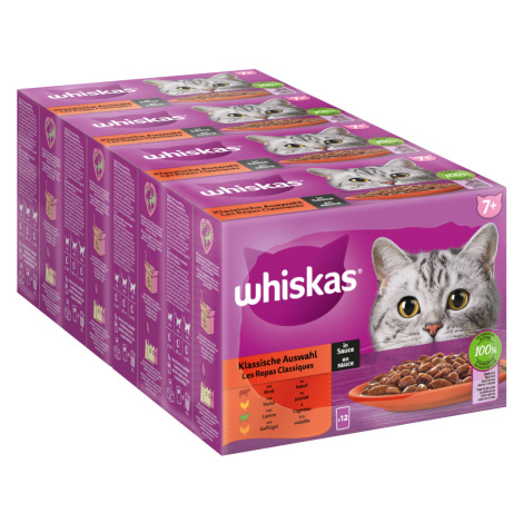 Whiskas Senior kapsičky Jumbo balení 144 x 85 g / 100 g - 7+ klasický výběr v omáčce (144 x 85 g