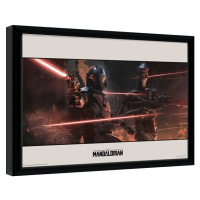 Obraz na zeď - Star Wars: The Mandalorian - Battle, 40x30 cm