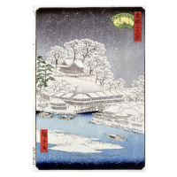 Obrazová reprodukce A village under the snow, Japan, Hiroshige, Utagawa II, 26.7 × 40 cm