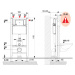 Liv-Fluidmaster Wc set Ring Core podmítková nádrž do bytového jádra, rimless mísa, sedátko a tla