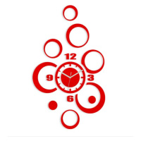 ModernClock 3D nalepovací hodiny Alladyn červené