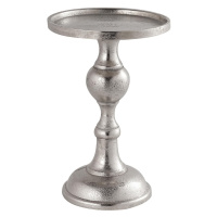 Estila Designový antický svícen Farrah ve stříbrné barvě z kovu 18cm