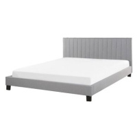 BELIANI postel POITIERS 160 × 200 cm, světle šedá