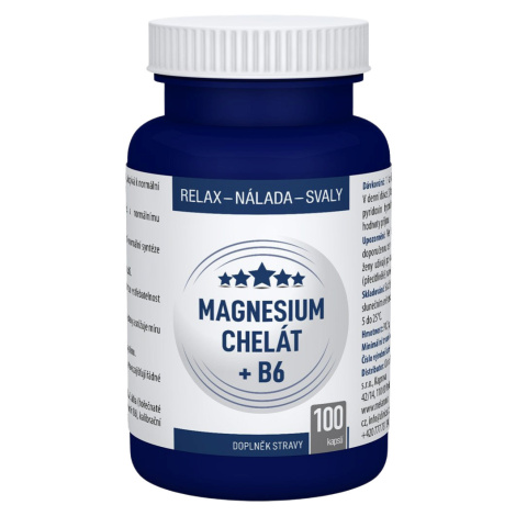 CLINICAL Magnesium chelát + B6 100 kapslí