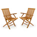 Divero 2288 Skládací židle z týkového dřeva, 2 ks