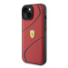 Ferrari hard silikonové pouzdro iPhone 15 6.1" red Twist Metal Logo