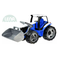 LENA Traktor se lžící 69cm modro-šedý plast 02055