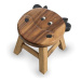 Dřevěná dětská stolička - KRAVIČKA TVAROVANÁ