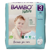 BAMBO Nature 3 Dětské plenkové kalhotky 4-8 kg 28 ks