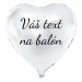 Personal Fóliový balón s textem - Bílé srdce 61 cm