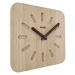 KUBRi 0152 - 30 cm hodiny z dubového masívu včetně dřevěných ručiček