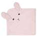 Růžový bavlněný dětský ručník s kapucí Kindsgut Rabbit