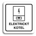 Accept Piktogram "elektrický kotel" (80 × 80 mm) (bílá tabulka - černý tisk)