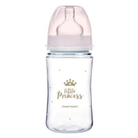 Canpol babies Lahev se širokým hrdlem ROYAL BABY 240ml růžová