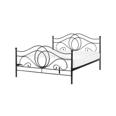 BELIANI postel LYRA 140 × 200 cm, kov, černá