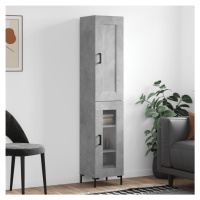 vidaXL Skříň highboard betonově šedá 34,5x34x180 cm kompozitní dřevo