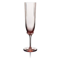 Sklenice na šampaňské skleněná SAKURA sv.růžová 225ml