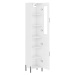 vidaXL Skříň highboard bílá s vysokým leskem 34,5x34x180 cm kompozit