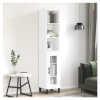 vidaXL Skříň highboard bílá s vysokým leskem 34,5x34x180 cm kompozit