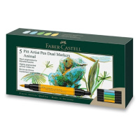 Popisovač Faber-Castell Pitt Artist Pen Dual Marker Animal sada 5 ks Faber-Castell