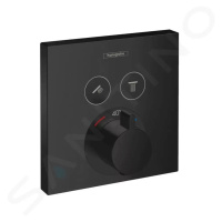HANSGROHE Shower Select Termostatická baterie pod omítku pro 2 spotřebiče, matná černá 15763670