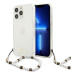 Guess GUHCP13LKPSWH hard silikonové pouzdro iPhone 13 / 13 Pro 6.1" transparent White Pearl