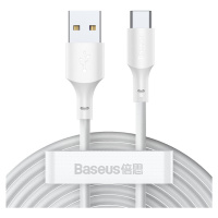 Baseus Simple Wisdom kabel USB na USB-C, 40W, 5A, 1,5m (bílý) 2ks.