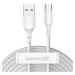 Baseus Simple Wisdom kabel USB na USB-C, 40W, 5A, 1,5m (bílý) 2ks.