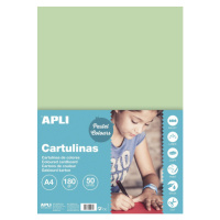 APLI sada barevných papírů, A4, 170 g, smaragdově zelený - 50 ks