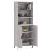 vidaXL Skříň highboard šedá sonoma 69,5 x 34 x 180 cm kompozitní dřevo