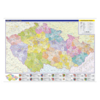 Česko – administrativní nástěnná mapa (Defekt)