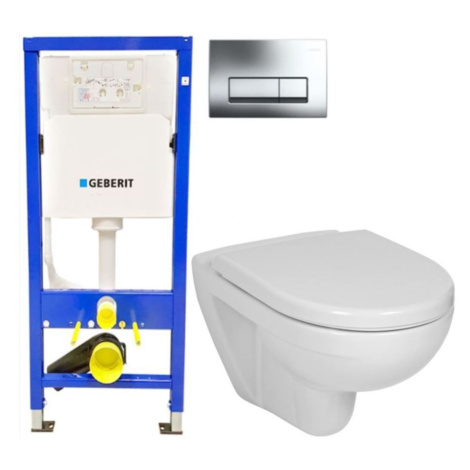 GEBERIT DuofixBasic s chromovým tlačítkem DELTA51 + WC JIKA LYRA PLUS + SEDÁTKO DURAPLAST 458.10