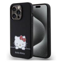 Hello Kitty Liquid Silicone Daydreaming Logo kryt iPhone 15 Pro černý