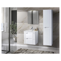 Comad Koupelnová sestava Fiji 60 cm se zápustným umyvadlem, skříňkami a zrcadlem bílá