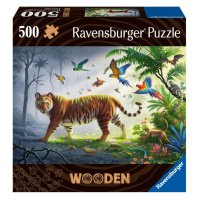 Ravensburger Dřevěné puzzle Tygr v džungli 500 dílků
