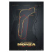 Umělecký tisk Monza Circuit - Track Evolution - 100th Anniversary, Automobilist, 50 × 70 cm