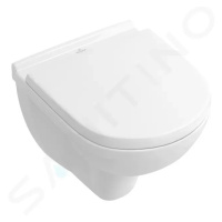 VILLEROY & BOCH O.novo Závěsné WC se sedátkem SoftClosing, DirectFlush, CeramicPlus, alpská bílá